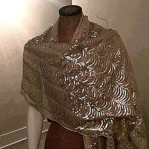 Beautiful Gold Sequin Wrap/Scarf
